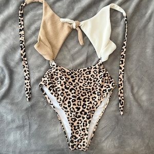 Cute Tie In Back Swim Suit